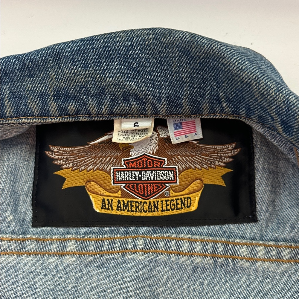 Harley Davidson denim vest. Original Harley gear. - Picture 3 of 4